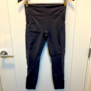 FABLETICS Sz M Motion 365 Grey Leggings Tights w/ Mesh